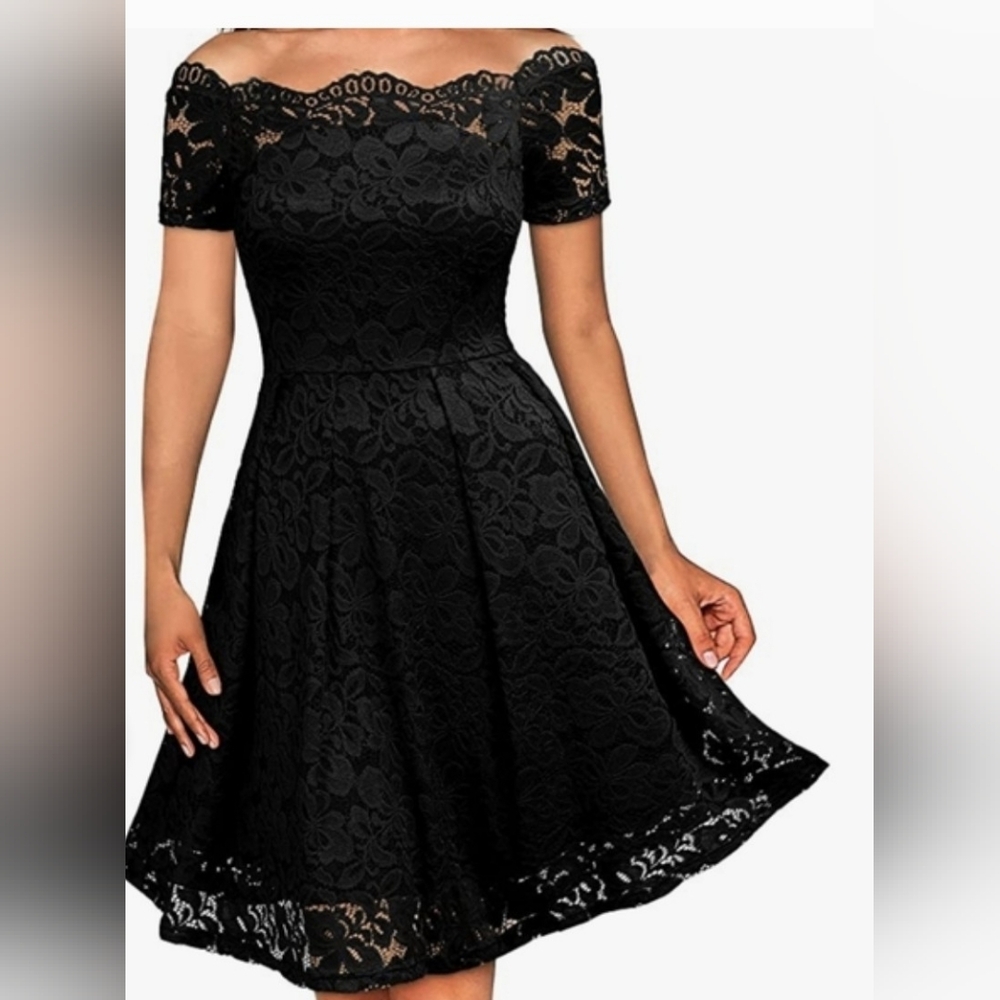 Missmay Chic Navy Blue Lace Mini Dress Size Large NWT